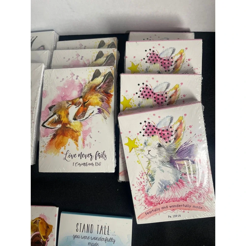 Christian Art Gifts 15pc‎ Animal Bible Verse Notepad Set 40 Sheets NP047 NP049